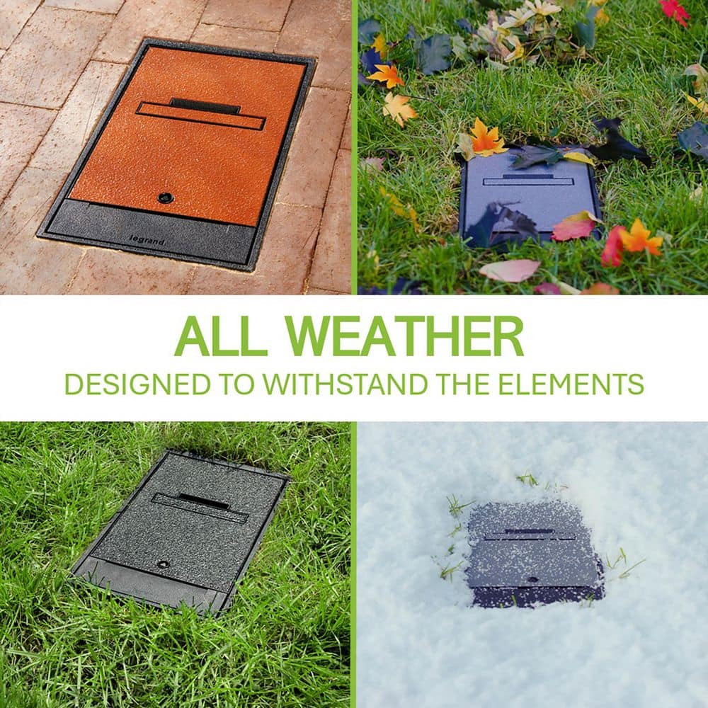 Legrand Wiremold Brown 2-Gang Outdoor Ground Box Low Voltage Box Assembly for Communication and A/V (2)