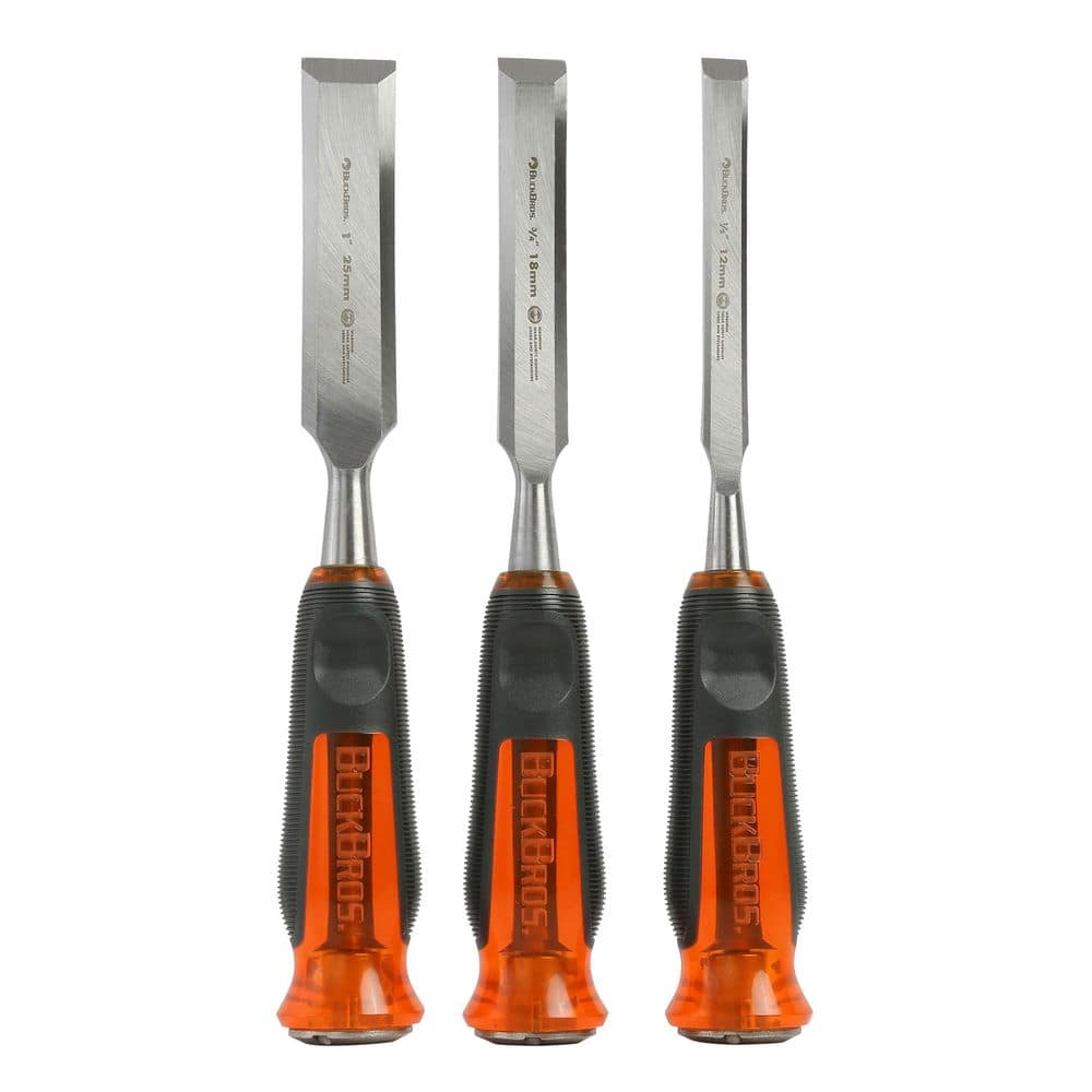 Buck Bros. Pro 1/2 in. 3/4 in. 1 in. Full Tang Chisel Set (3-Piece) (1)