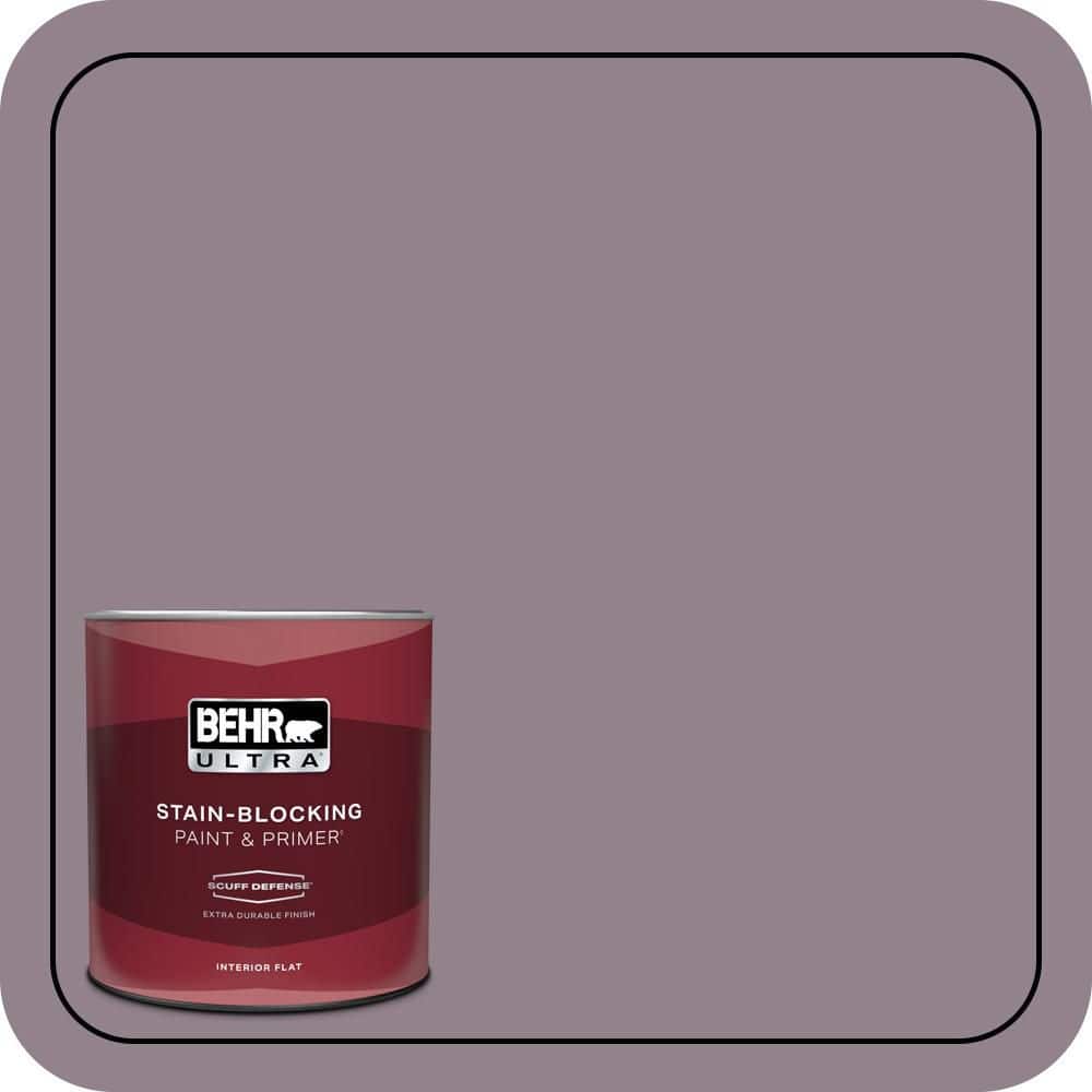 BEHR ULTRA 1 qt. #N110-4 Gothic Purple Extra Durable Flat Interior Paint & Primer