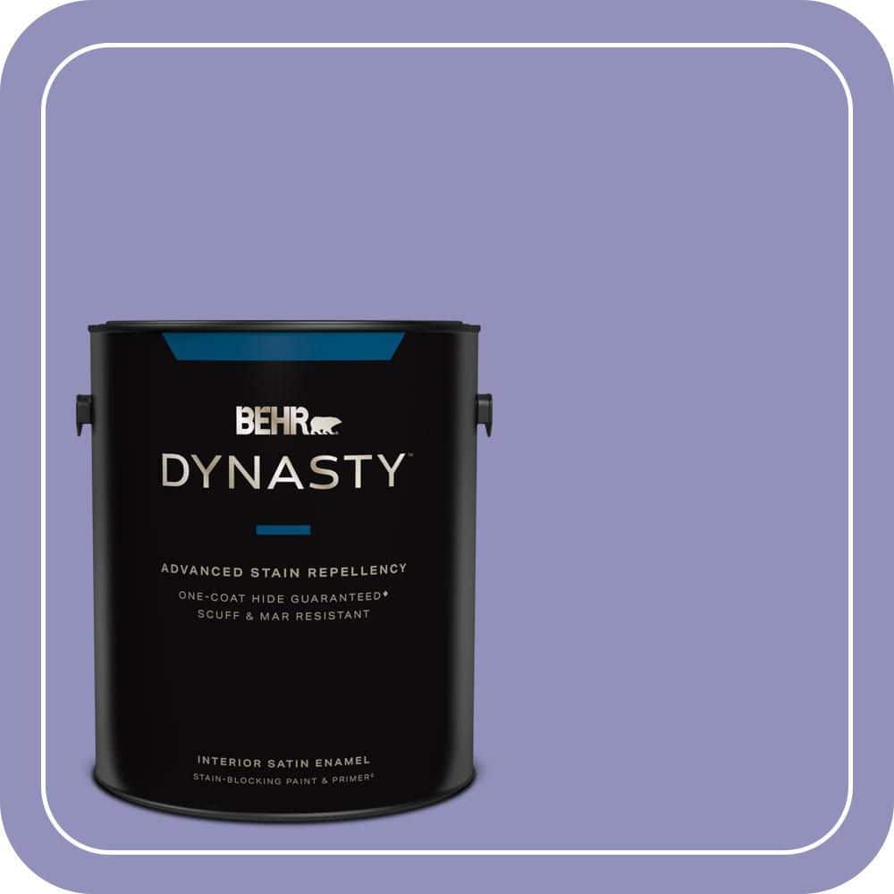 BEHR DYNASTY 1 gal. #PPU16-05 Lily of the Nile Satin Enamel Interior Stain-Blocking Paint & Primer
