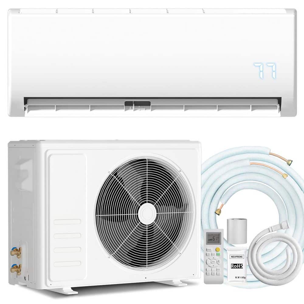 TMWINGS 9000 BTU Mini Split AC and Heater, Ductless Inverter Heat Pump, Energy Efficient and Auto Clean, 25dB Quiet