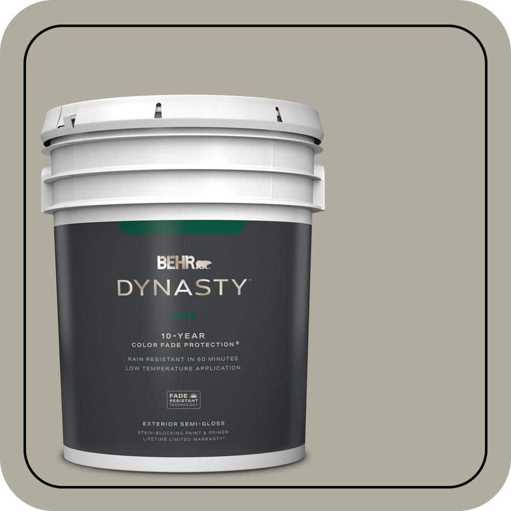 BEHR DYNASTY 5 gal. #PPU25-06 Wells Gray Semi-Gloss Enamel Exterior Stain-Blocking Paint & Primer