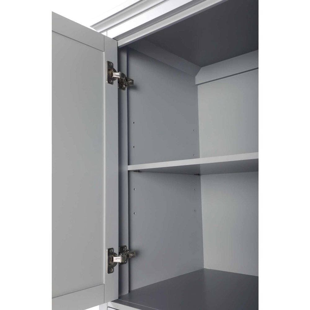 TIMELESS HOME 24 in. W x 20 in. D x 72 in. H Gray Freestanding Linen Cabinet (3)