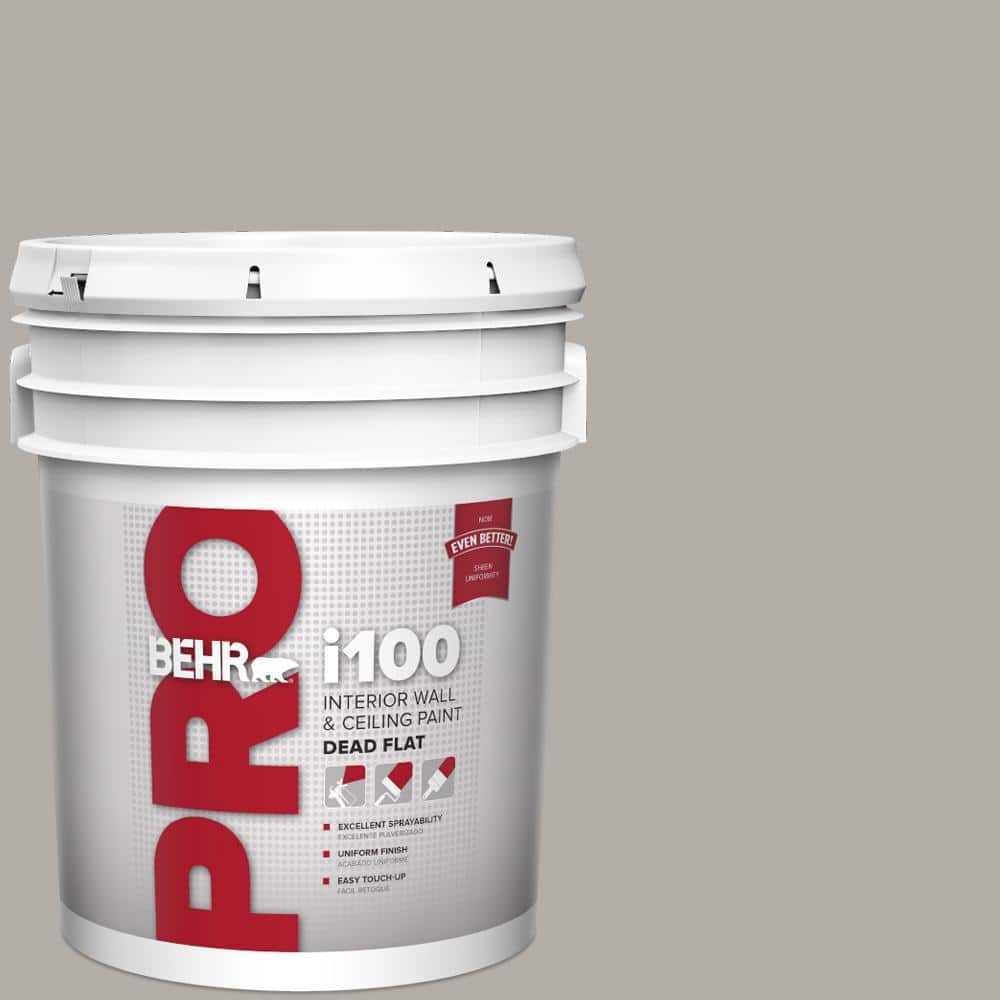 BEHR PRO 5 gal. #T17-09 Laid Back Gray Dead Flat Interior Paint (1)