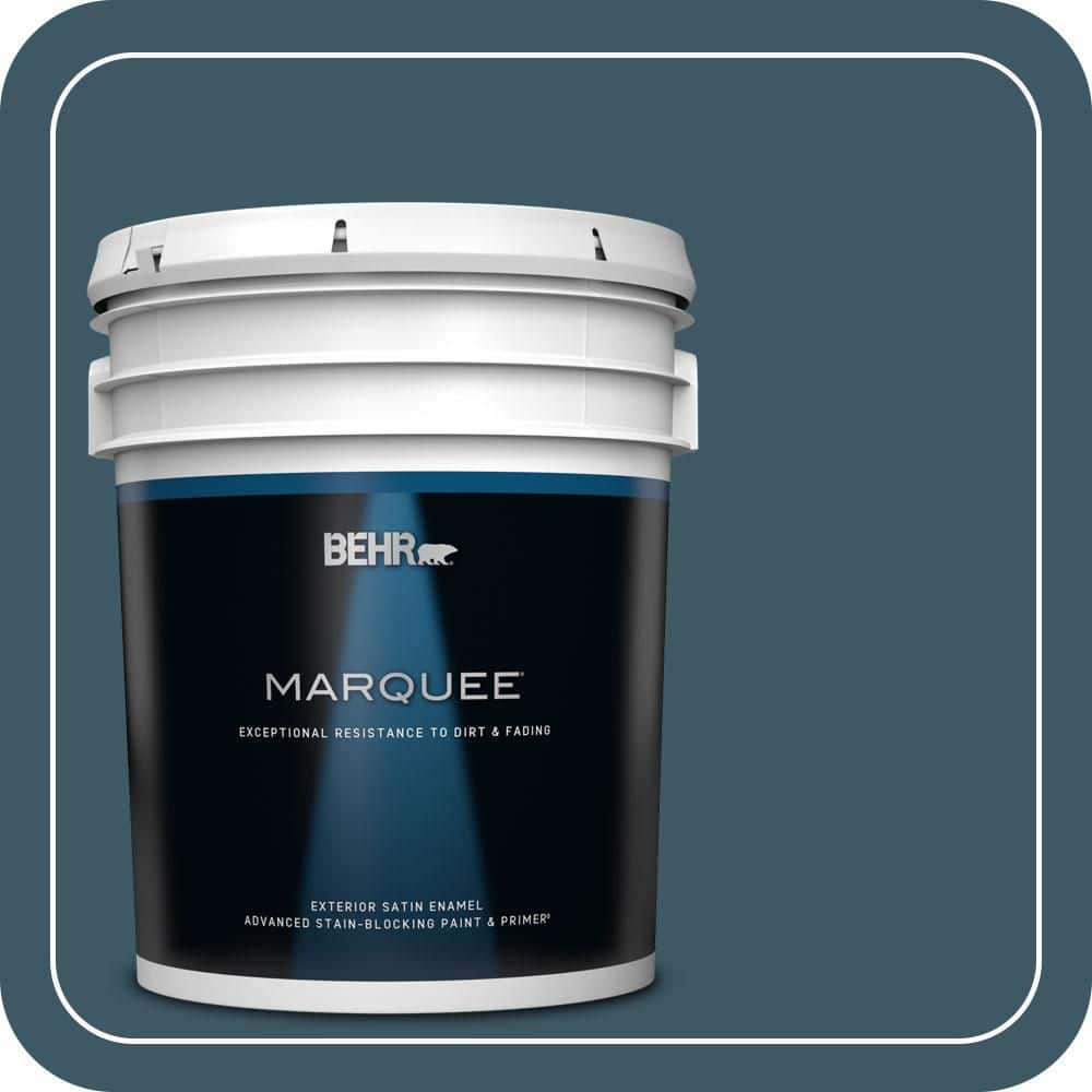 BEHR MARQUEE 5 gal. #530F-7 Rain Storm Satin Enamel Exterior Paint & Primer