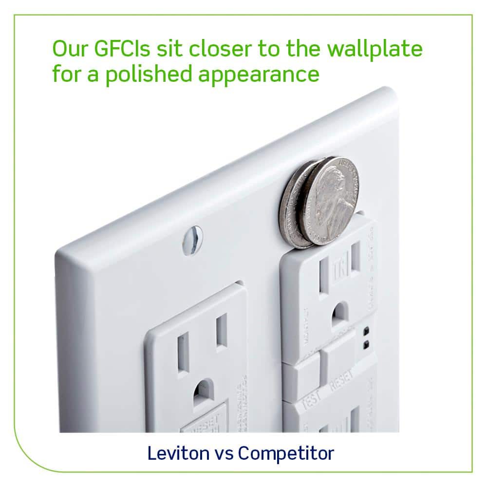 Leviton 125-Volt Duplex SmarTest Self-Test Tamper Resistant GFCI Outlet, GFTR2-KE (3)
