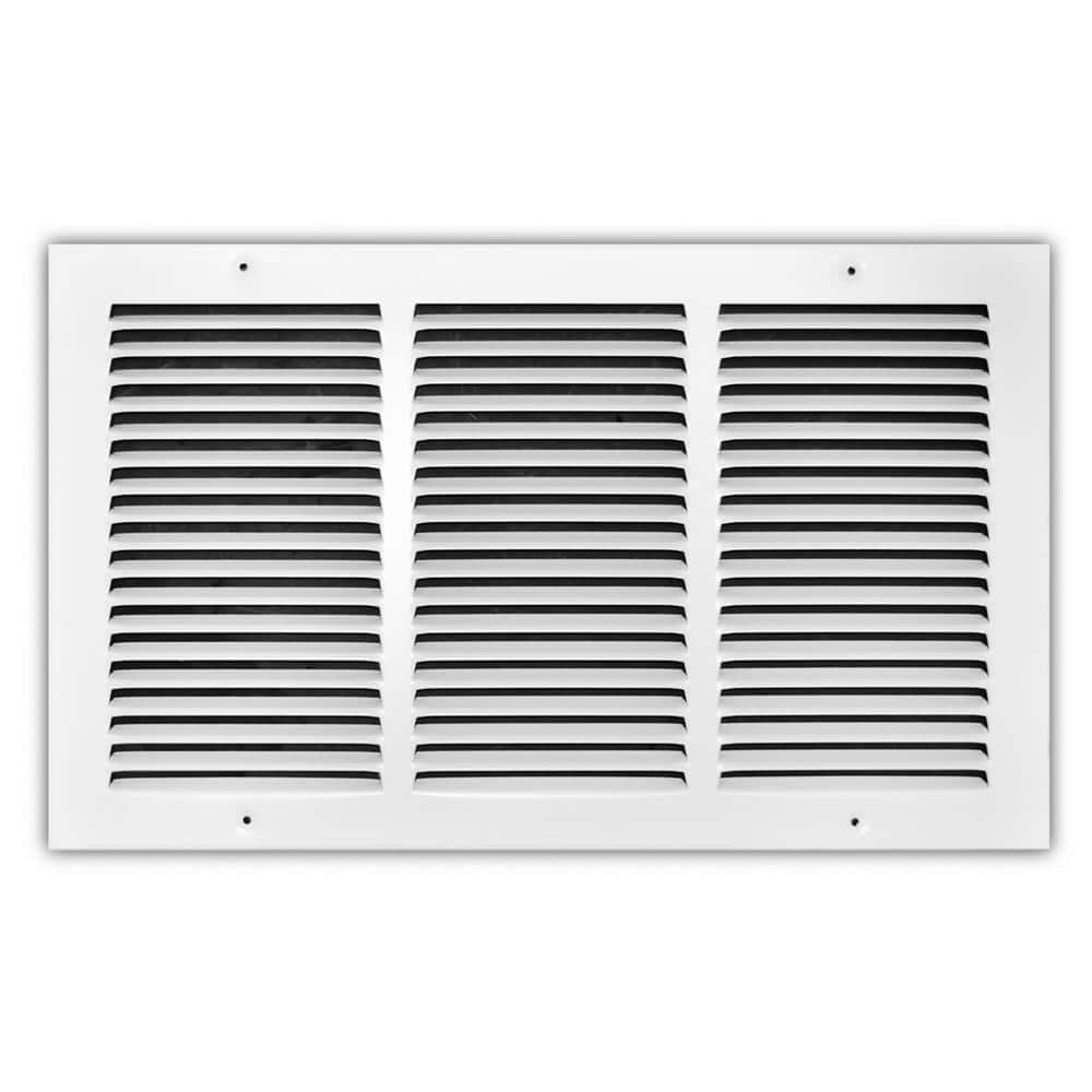 Everbilt 18 in. x 10 in. Steel Return Air Grille in White