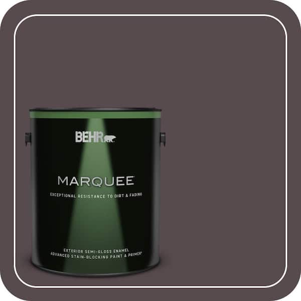 BEHR MARQUEE 1 gal. #N100-7 Aubergine Semi-Gloss Enamel Exterior Paint & Primer (2)