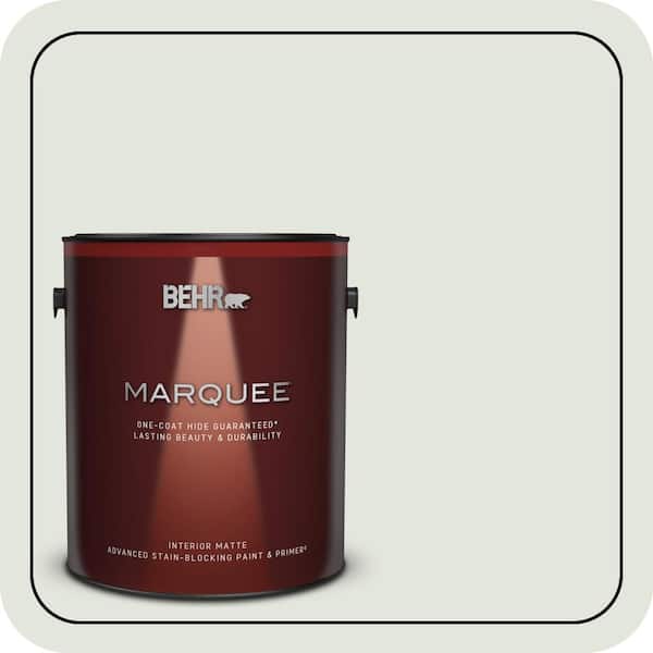 BEHR PREMIUM PLUS #BL-W06 Whispering Waterfall Flat Interior/Exterior Paint & Primer Color Sample (4)
