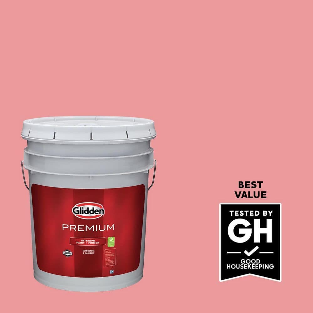 Glidden Premium 5 gal. PPG1187-4 River Rouge Semi-Gloss Interior Latex Paint