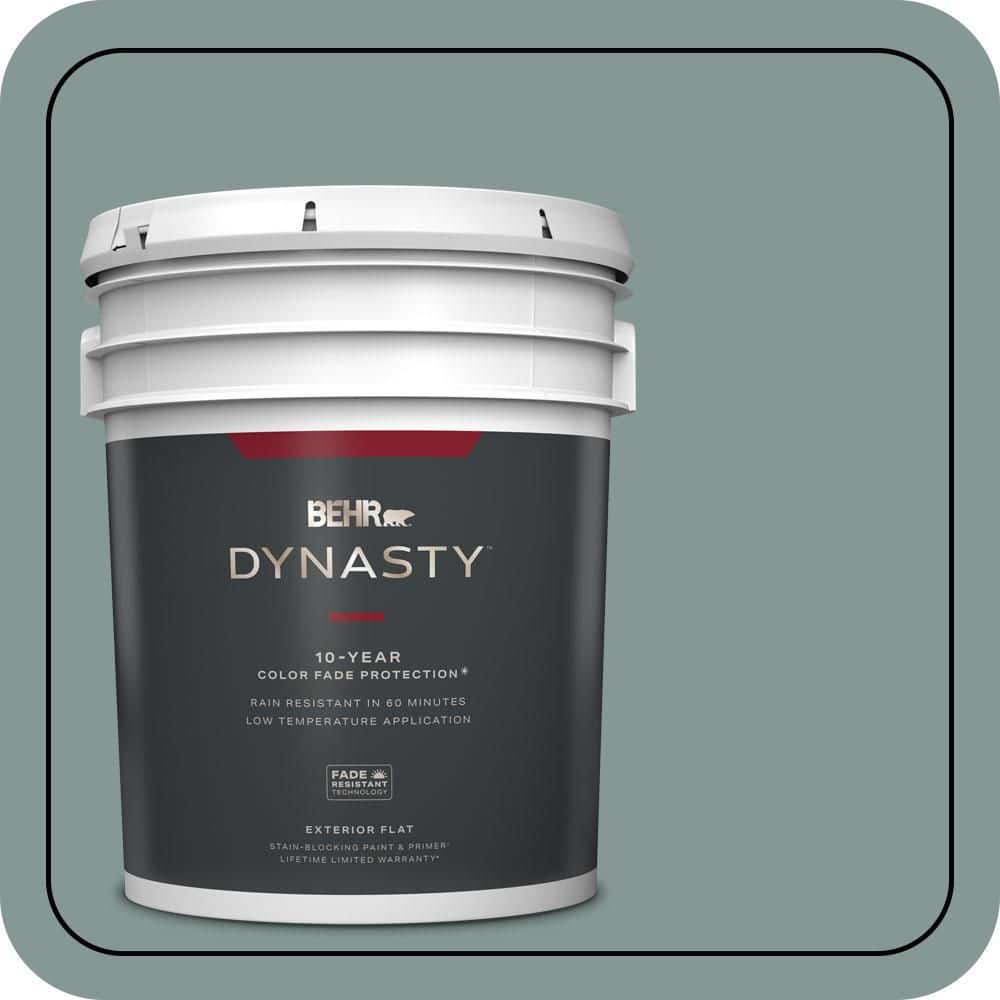 BEHR DYNASTY 5 gal. #T18-15 In The Moment Flat Exterior Stain-Blocking Paint & Primer