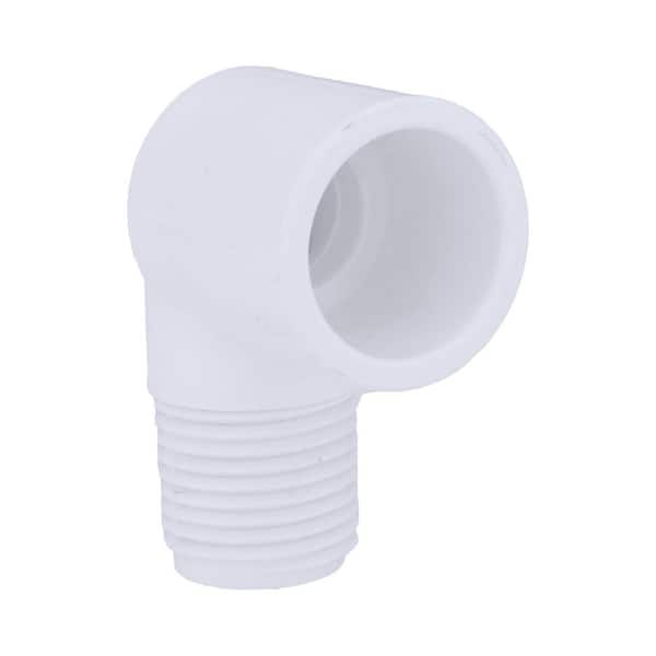 Charlotte Pipe 2 in. PVC Schedule. 40 90° MPT x S Street Elbow Fitting (2)