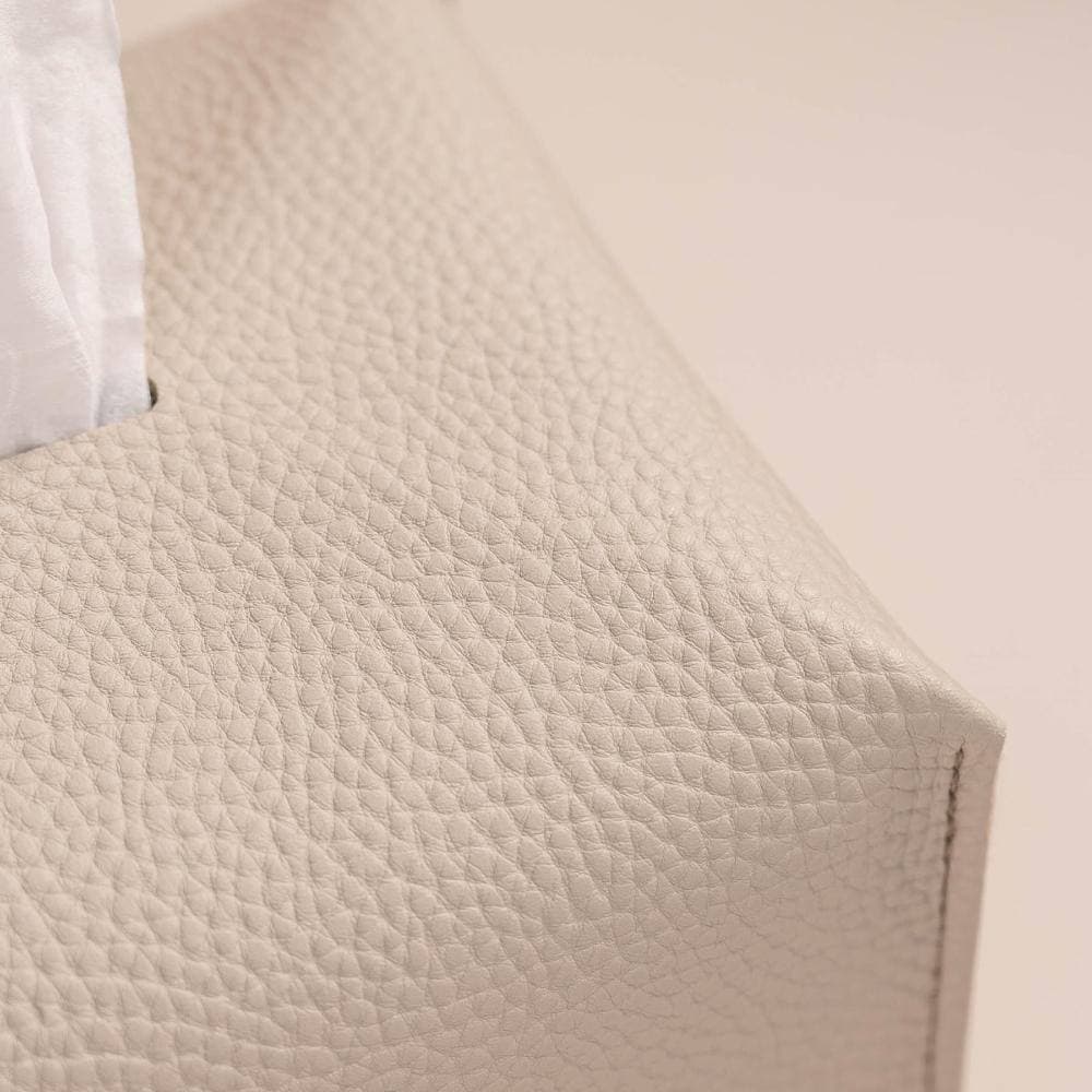 Unbranded Aesthetic Rectangle Tissue Box Cover for Medium Flat Boxes, Light Taupe, 9.5 in L x 4.9 in W x 3.6 in H (3)