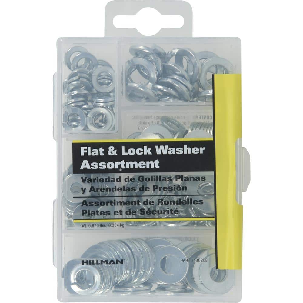 Hillman Zinc Flat and Split Lock Washers Assorted Kit (277-Pack) (1)