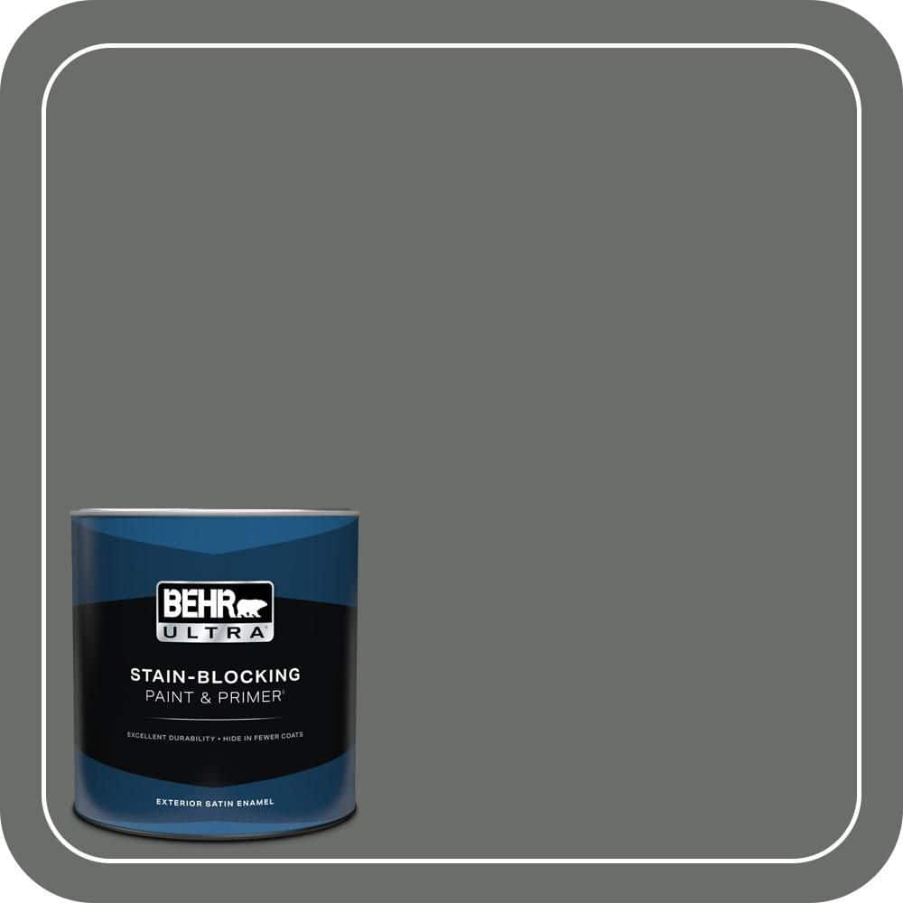 BEHR ULTRA 1 qt. #PPU25-03 Shadows Satin Enamel Exterior Paint & Primer