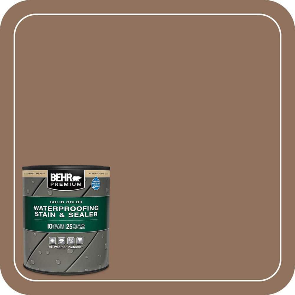 BEHR PREMIUM 1 qt. #N240-6 Wild Mustang Solid Color Waterproofing Exterior Wood Stain and Sealer (1)