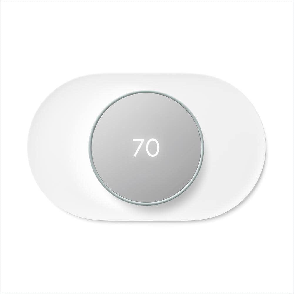 Google Nest Thermostat - Smart Programmable Wi-Fi Thermostat and Nest Thermostat Trim Kit Snow