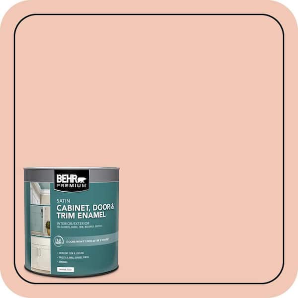 BEHR PREMIUM 1 qt. #M190-2 Everblooming Satin Enamel Interior/Exterior Cabinet, Door & Trim Paint (2)