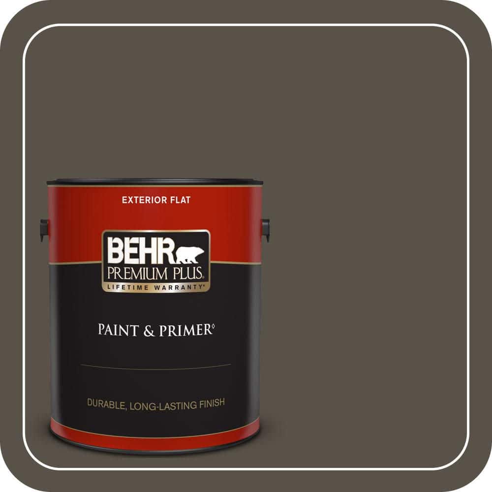 BEHR PREMIUM PLUS 1 gal. #S-H-740 Fedora Flat Exterior Paint & Primer