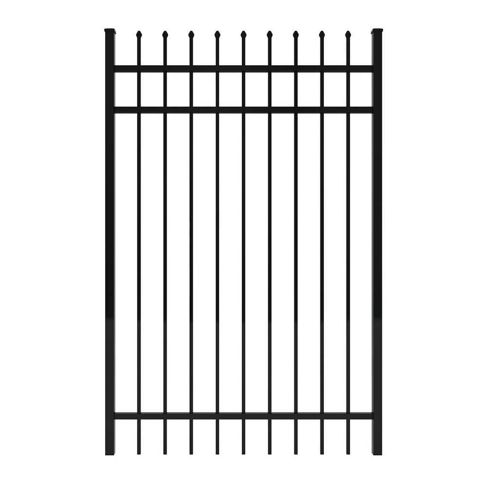 FORGERIGHT Osprey 6 ft. H x 4 ft. W Black Aluminum Pr-Assembled Fence Gate (1)
