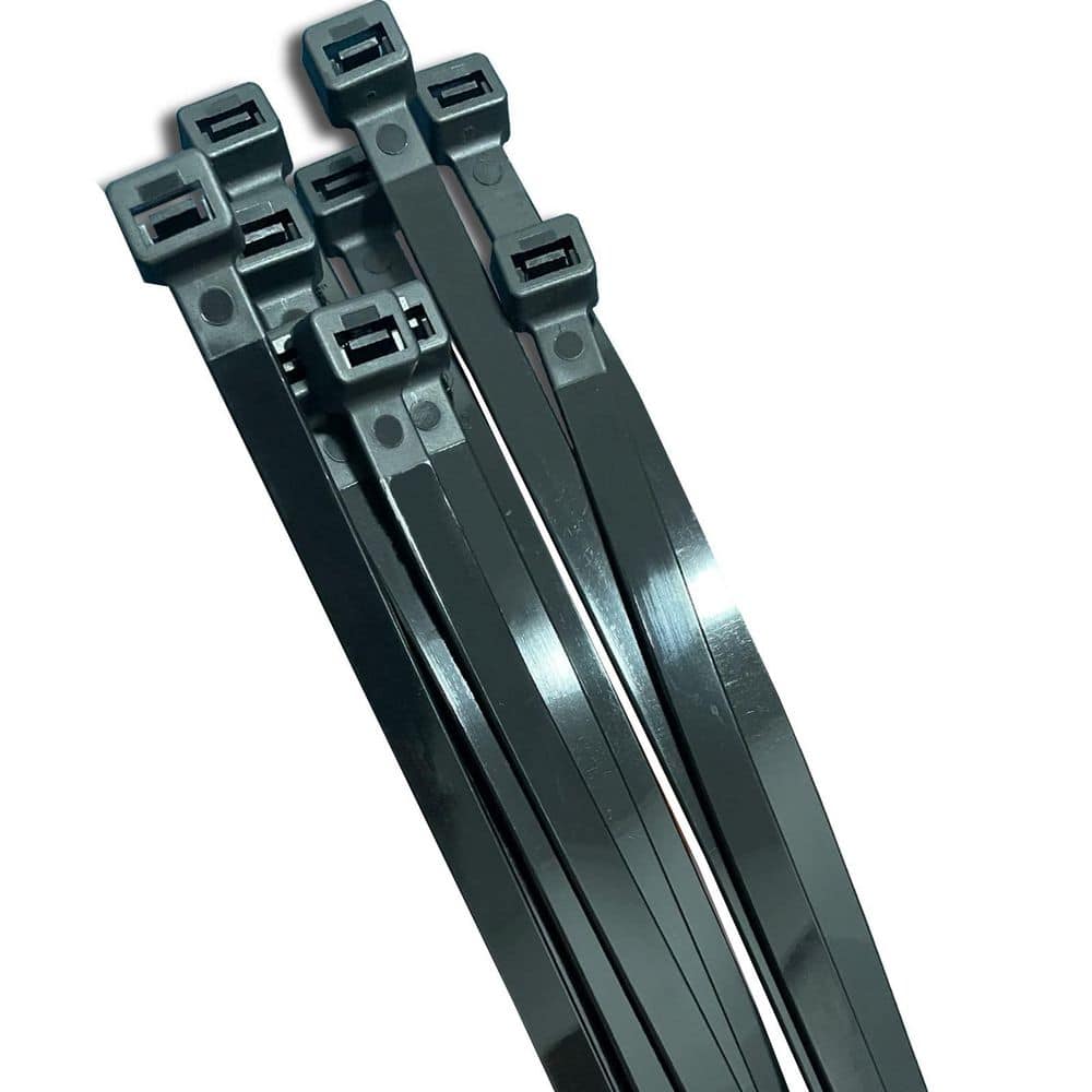 Lukyamzn UV Resistant Nylon Cable Zip Tie 20 in. Black 40-Pack Heavy Duty Outdoor Wire Ties with 250 lbs. Tensile Strength