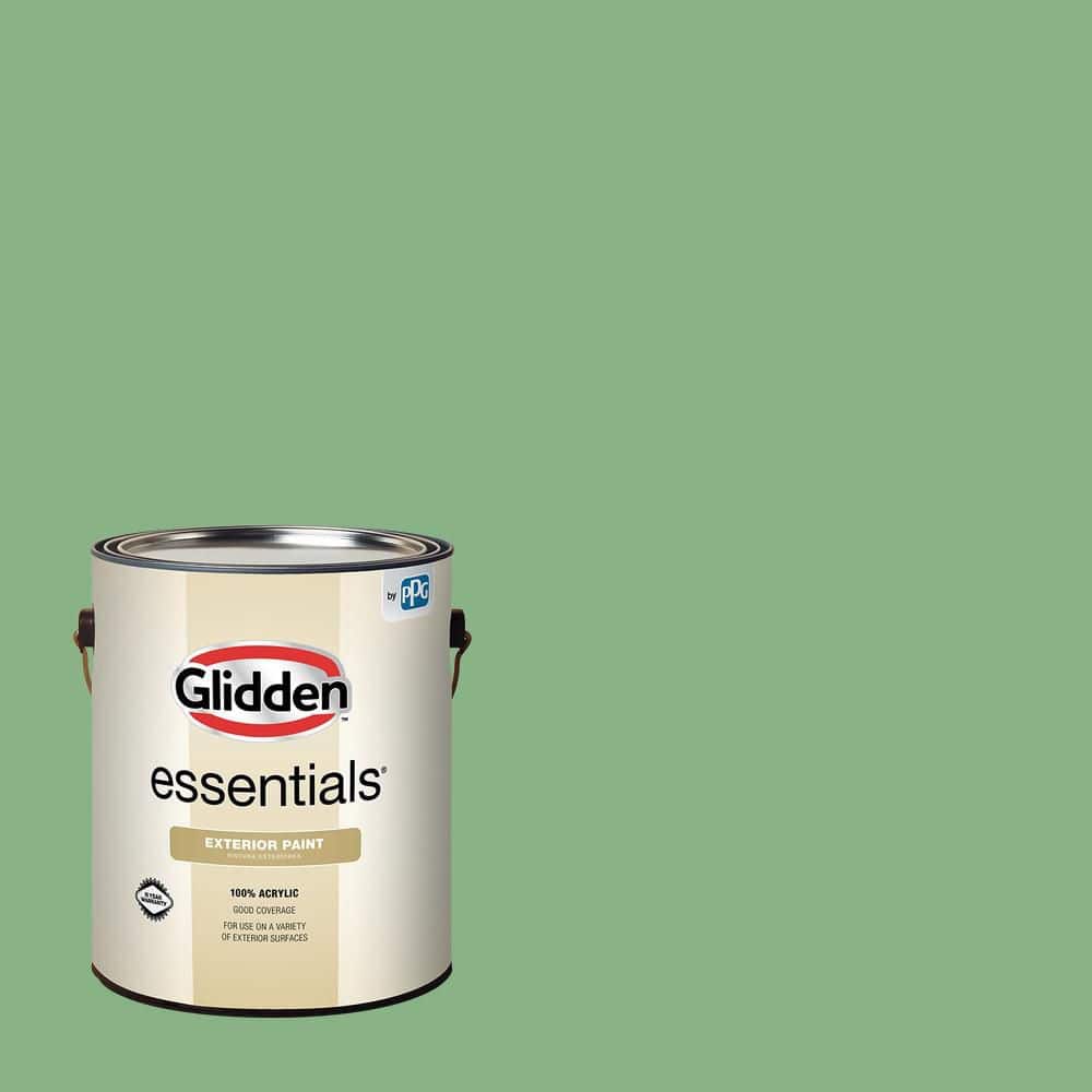 Glidden Essentials 1 gal. PPG1131-5 Chatty Cricket Satin Exterior Paint