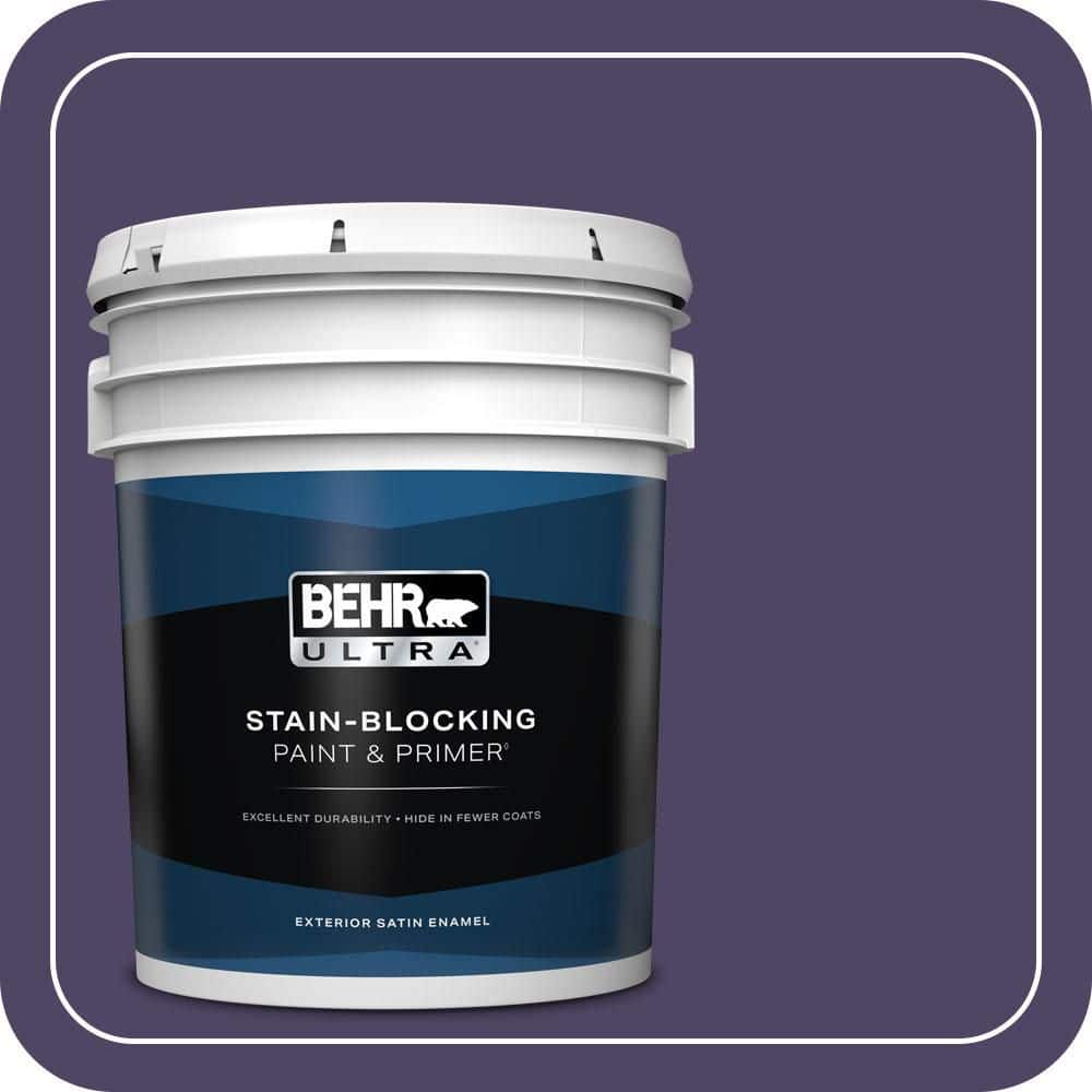 BEHR ULTRA 5 gal. #S-H-650 Berry Charm Satin Enamel Exterior Paint & Primer