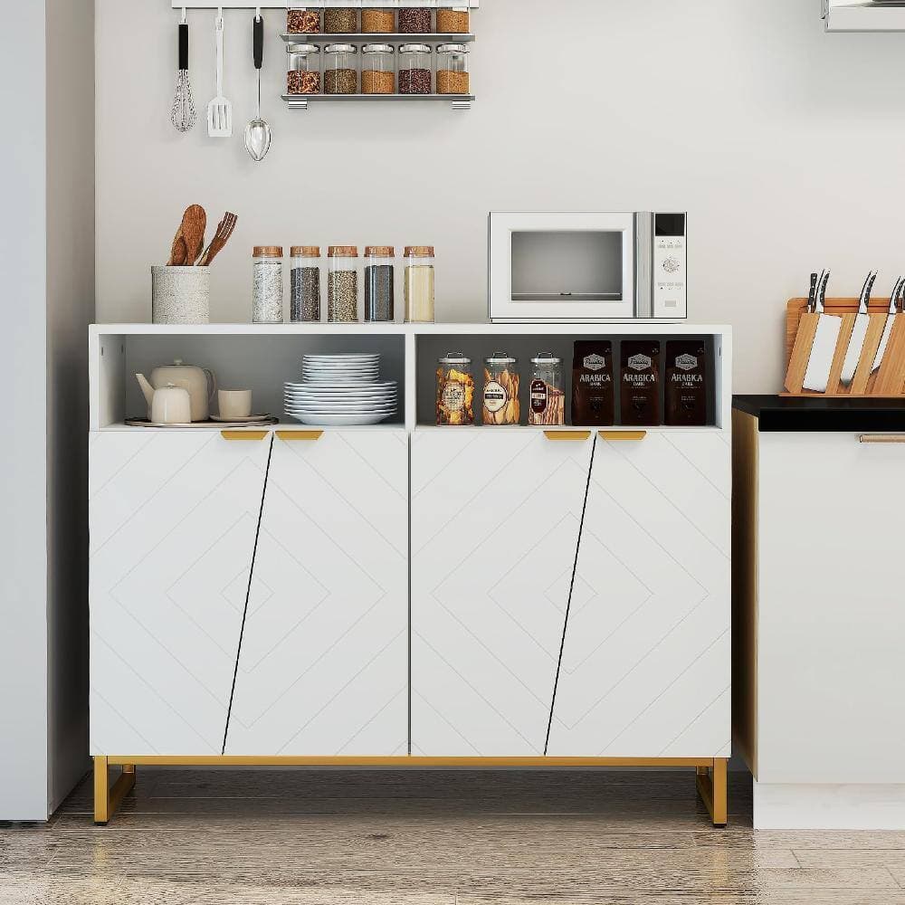 Volenca Modern Sideboard Storage Cabinet with 4 Doors and Adjustable Shelves (3)