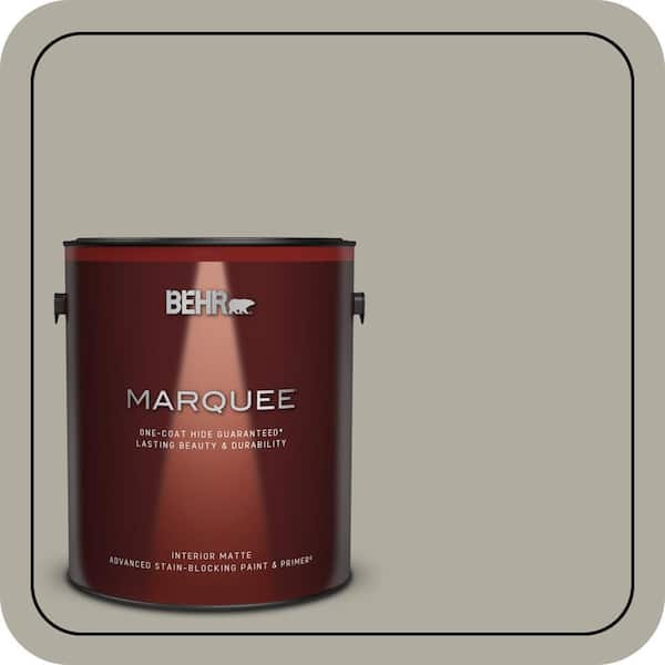 BEHR MARQUEE 1 gal. #PPU25-06 Wells Gray Matte Interior Paint & Primer (2)
