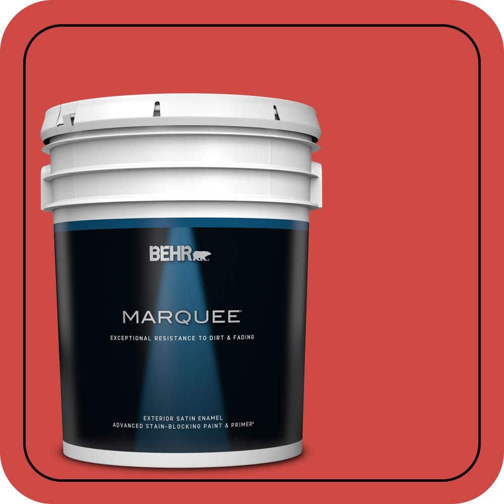 BEHR MARQUEE 5 gal. #P170-6 Race Car Stripe Satin Enamel Exterior Paint & Primer