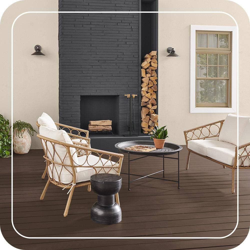 BEHR PREMIUM 1 qt. #N190-7 Moose Trail Solid Color Waterproofing Exterior Wood Stain and Sealer (4)