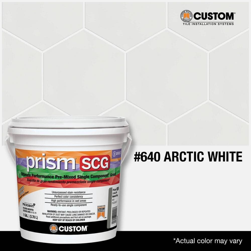 Custom Building Products Prism SCG #640 Arctic White 1 gal. Ultimate Performance Pre-Mixed Single Component Grout (3)