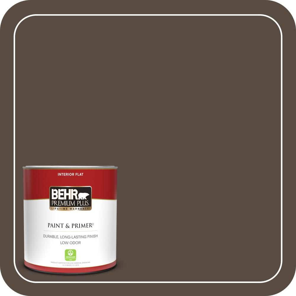 BEHR PREMIUM PLUS #MQ2-39 Rare Wood One-Coat Hide Enamel Interior Stain-Blocking Paint and Primer