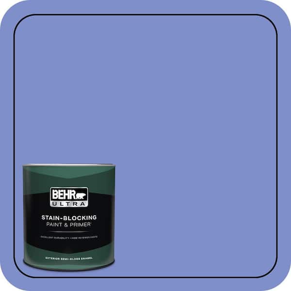 BEHR ULTRA 1 qt. #P540-5 Pansy Garden Semi-Gloss Enamel Exterior Paint & Primer (2)