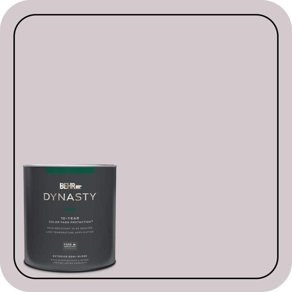 BEHR DYNASTY 1 qt. #N110-1 Dusty Lilac Semi-Gloss Exterior Stain-Blocking Paint & Primer