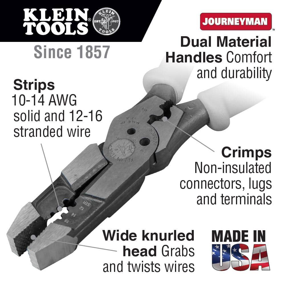 Klein Tools 8 in. Hybrid Pliers with Crimper (2)