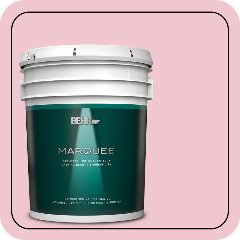 BEHR MARQUEE 5 gal. #P140-2 Sweetheart Semi-Gloss Enamel Interior Paint & Primer
