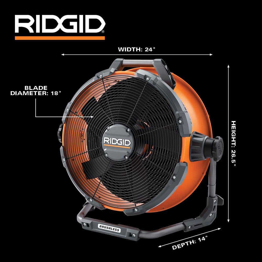 RIDGID 18V Brushless Hybrid 18 in. Drum Fan (Tool Only) (2)