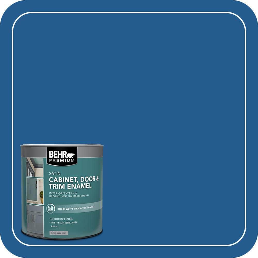 BEHR PREMIUM 1 qt. #S-G-570 Sapphire Lace Satin Enamel Interior/Exterior Cabinet, Door & Trim Paint (1)