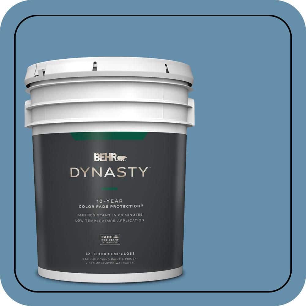 BEHR DYNASTY 5 gal. #S500-5 Treasure Map Semi-Gloss Enamel Exterior Stain-Blocking Paint & Primer