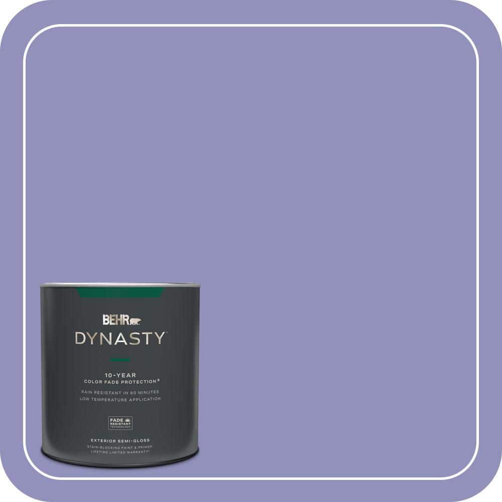 BEHR DYNASTY 1 qt. #PPU16-05 Lily of the Nile Semi-Gloss Enamel Exterior Stain-Blocking Paint & Primer