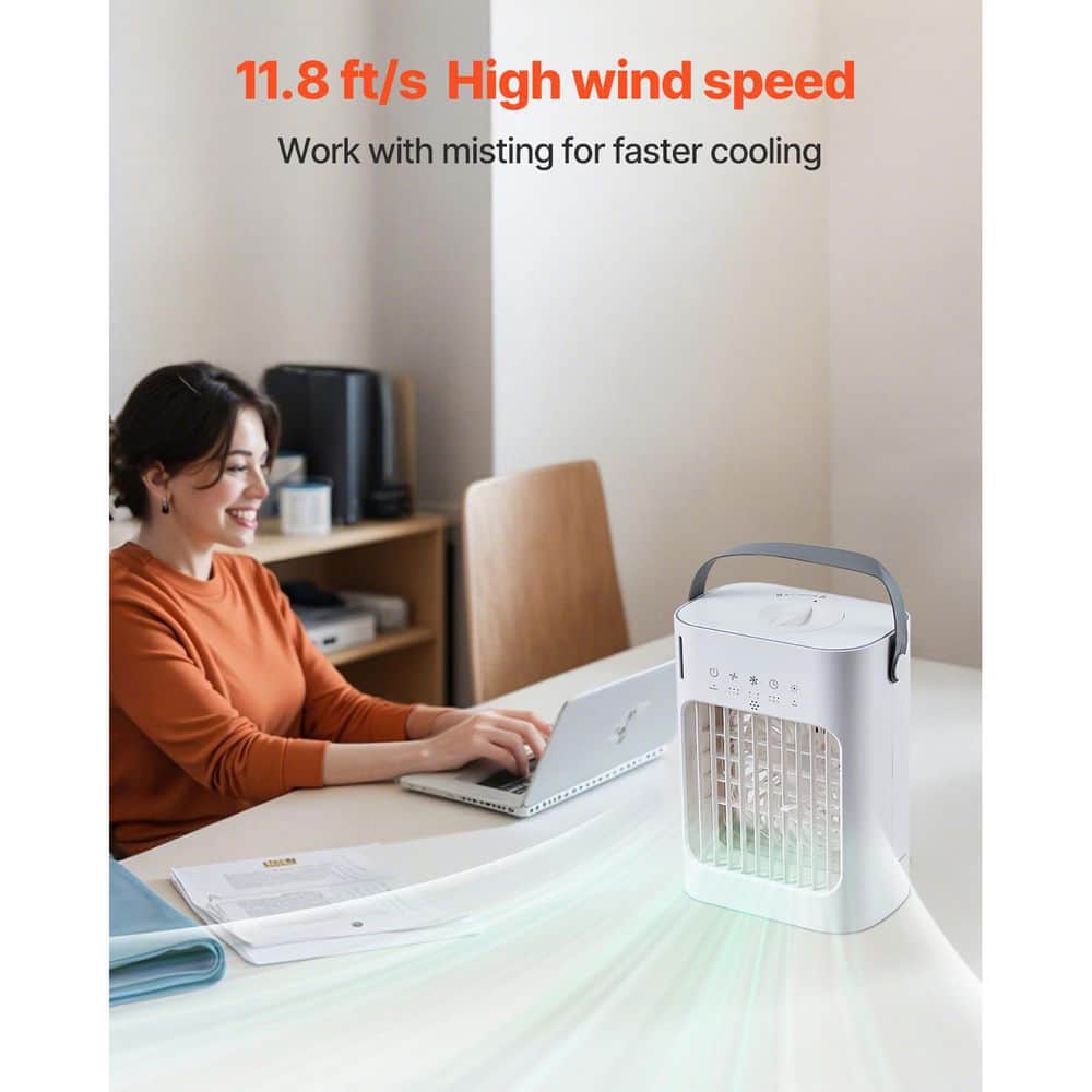 SKYSHALO Portable Air Conditioner, 4-in-1 Evaporative Air Cooler, 3-Speed Mini Air Conditioner with 0-7H Smart Timer (3)