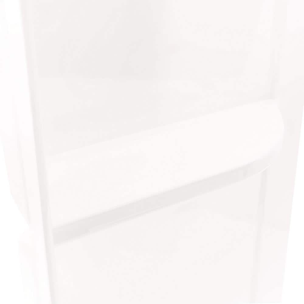 MUSTEE Durawall 40 in. x 60 in. x 71-1/2 in. 5-Piece Easy Up Adhesive Alcove Shower Surround in White (2)