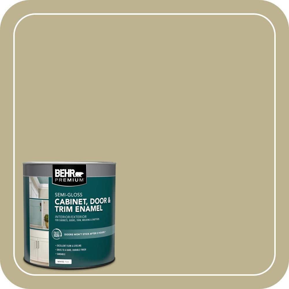 BEHR PREMIUM 1 qt. #PPU9-10 Wasabi Powder Semi-Gloss Enamel Interior/Exterior Cabinet, Door & Trim Paint