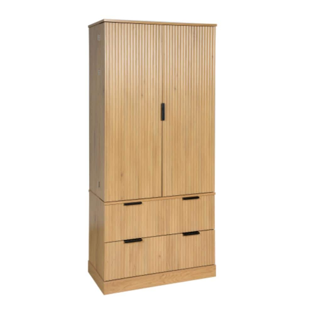 Unbranded 31.49 in. W x 15.75 in. D x 71.65 in. H Bathroom Brown Linen Cabinet (1)
