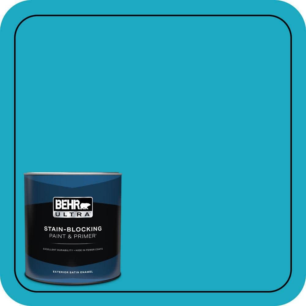 BEHR ULTRA 1 qt. #P480-5 High Dive Satin Enamel Exterior Paint & Primer