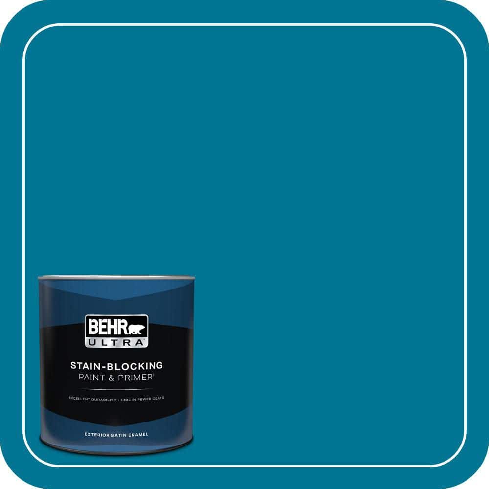 BEHR ULTRA 1 qt. #S-G-520 Blue Luxury Satin Enamel Exterior Paint & Primer