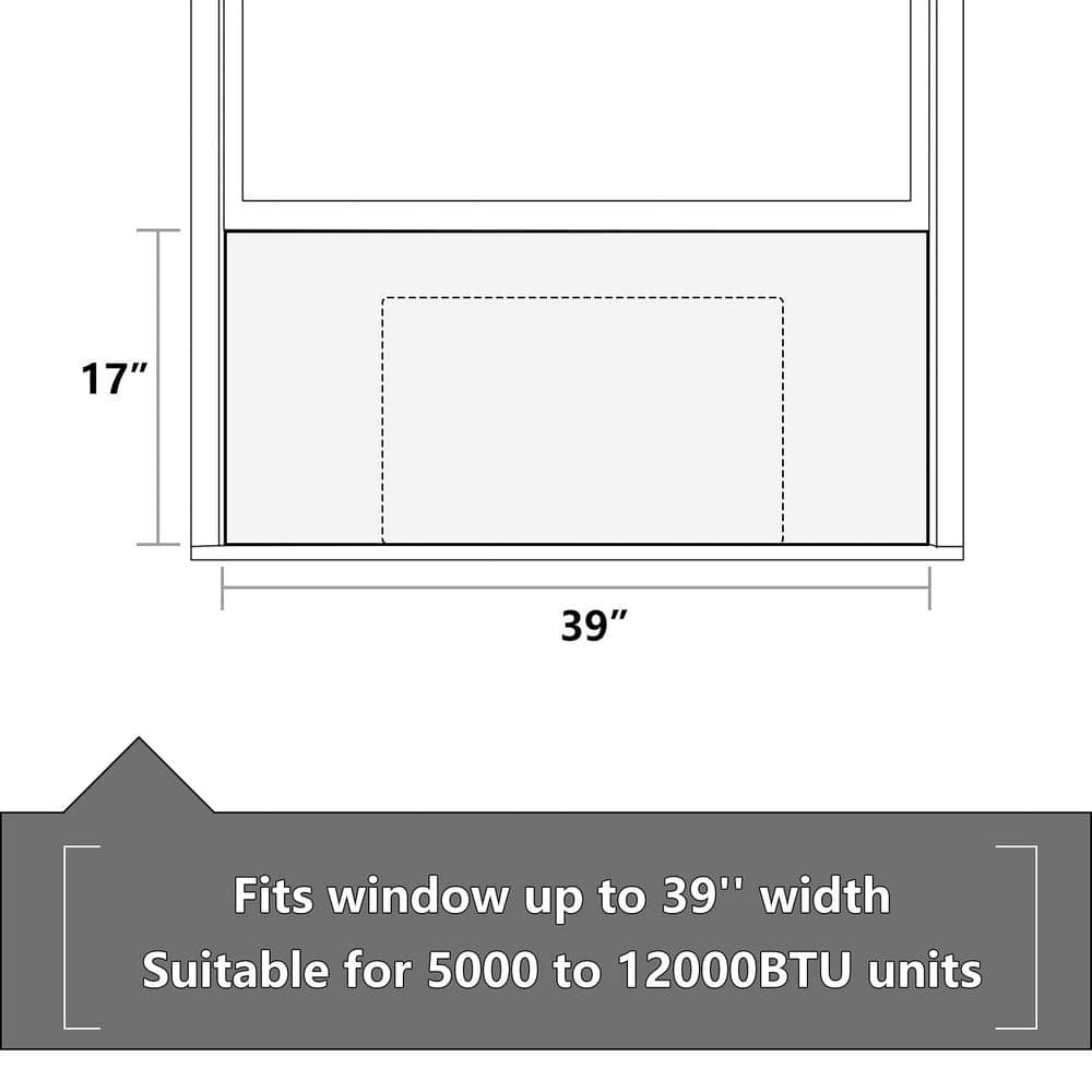 Numhew White Heat Resistant Foam Energy Saving Window AC Insulating Panel, AC Cover, All Season Draft Block, Cuttable Seal (2)