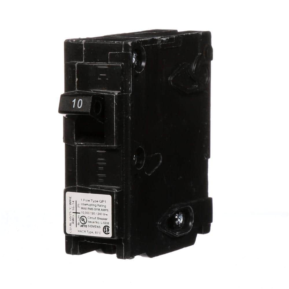 Siemens 10 Amp Single-Pole Type QP Circuit Breaker
