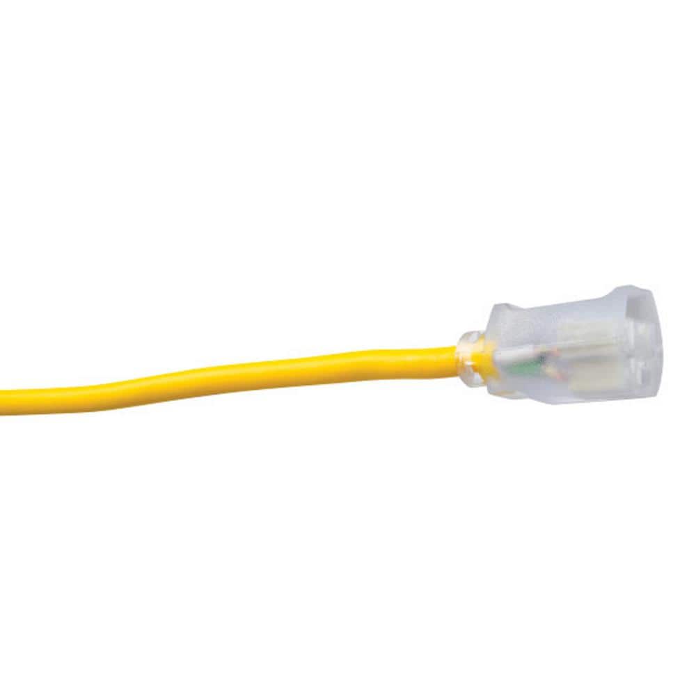 Southwire SJEOW 50 ft. 12 / 3 Outdoor Extension Cord Heavy-Duty with Power Light Plug Yellow (3)